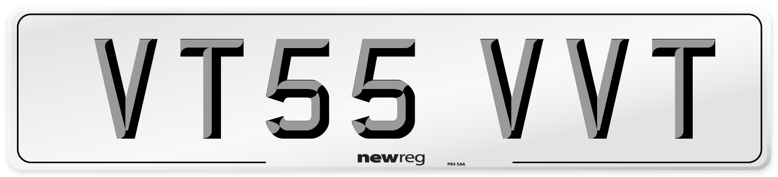 VT55 VVT Number Plate from New Reg